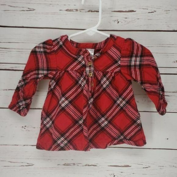 Carter’s Just One You Baby Infant Girls Christmas Plaid Dress 6 months‎ - Picture 8 of 8